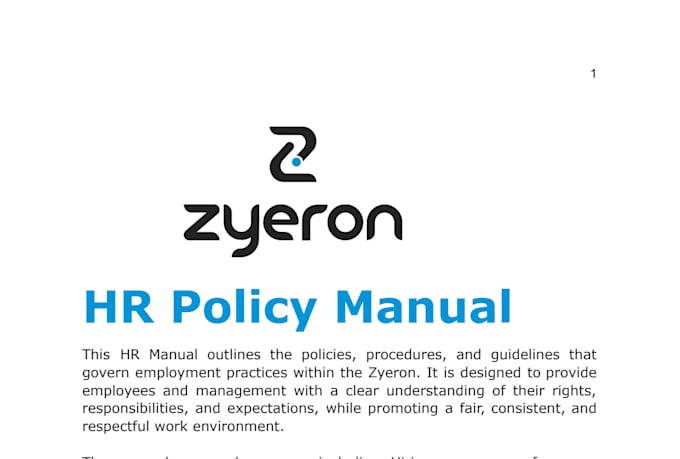 develop professional HR policies, operations for startups